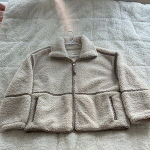 Abercrombie & Fitch Cream Sherpa Jacket, Size L